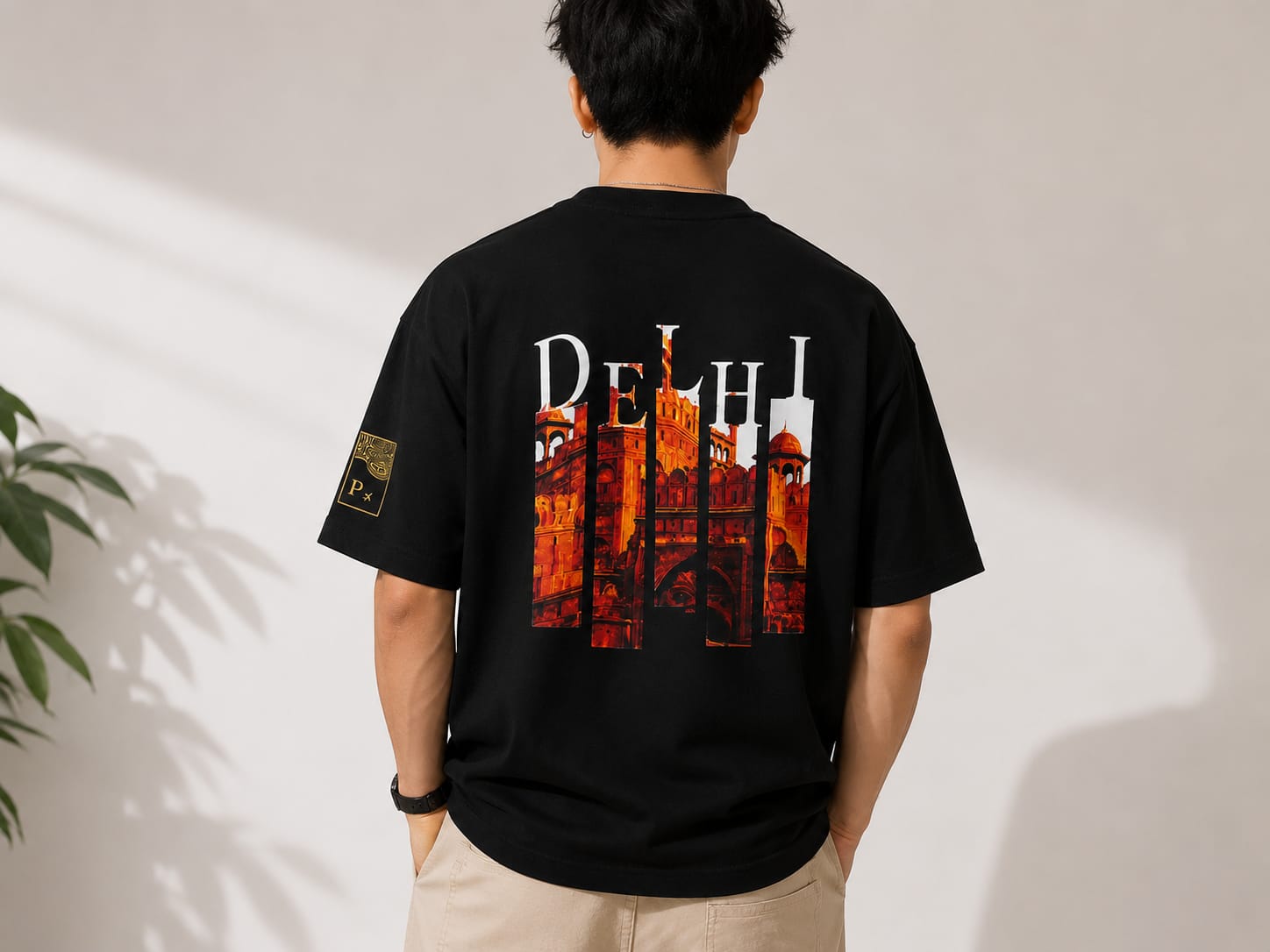 Plainory "Dil Se DELHI" Red Fort Streetwear Tee