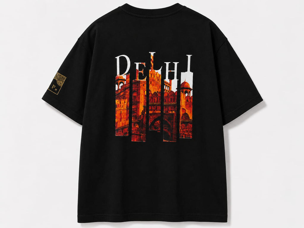 Plainory "Dil Se DELHI" Red Fort Streetwear Tee