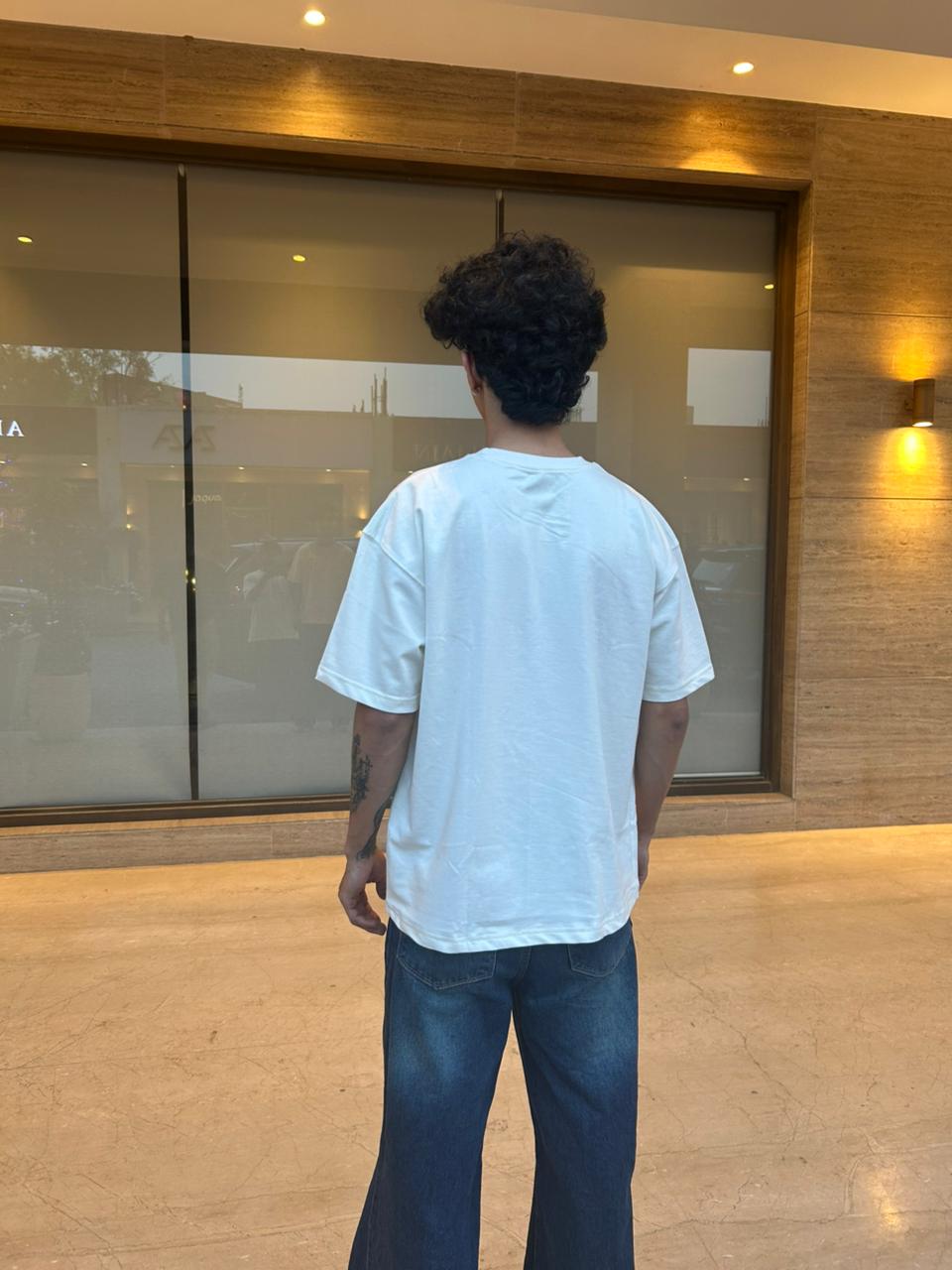Plainory Off-White Unisex Oversized T-Shirt