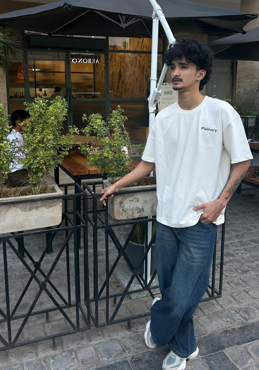 Plainory Off-White Unisex Oversized T-Shirt