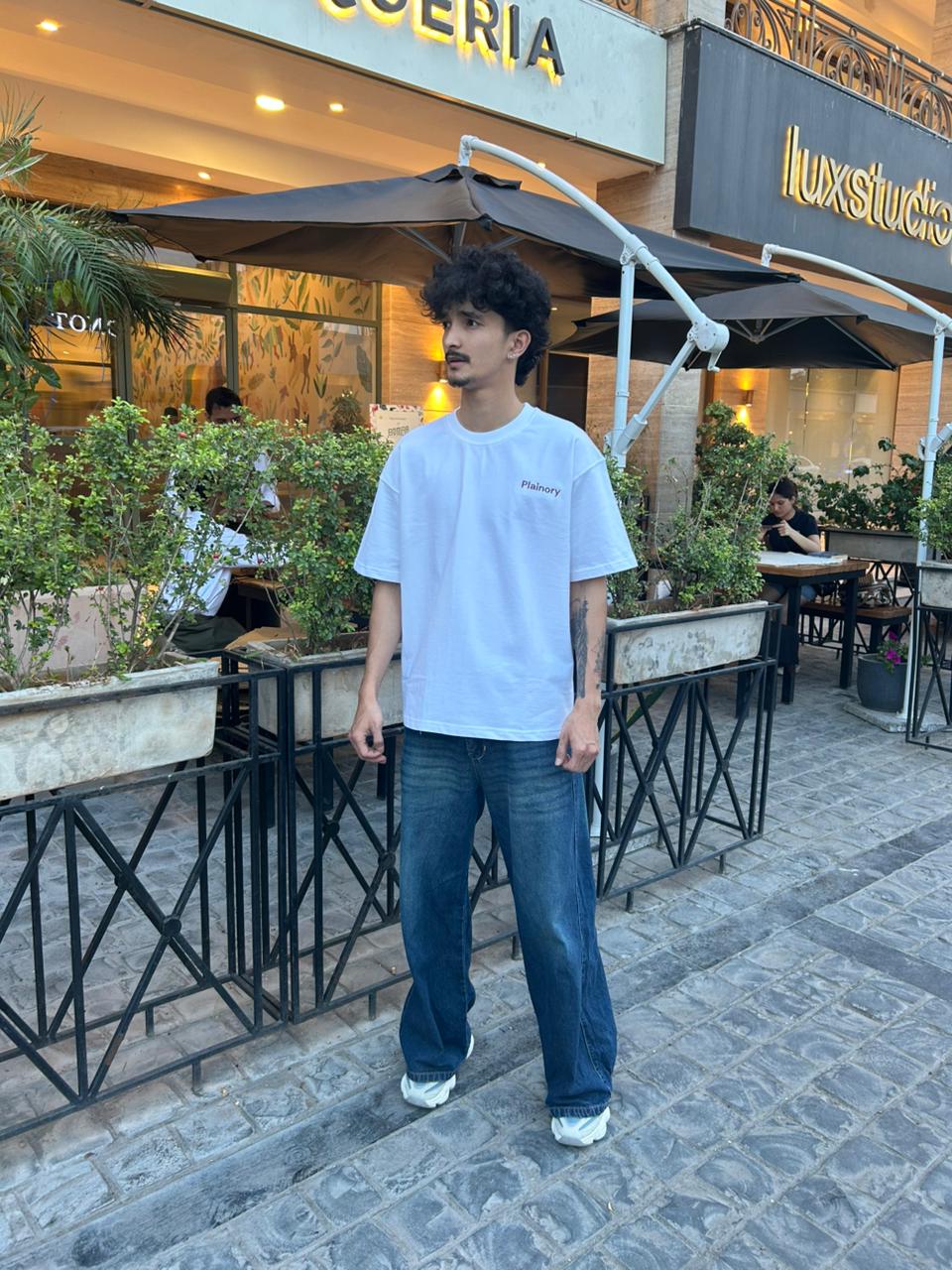 Plainory White Unisex Oversized T-Shirt