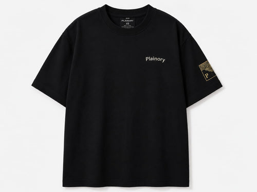 Oversized Black T-Shirt with Japanese Leopard Art | Wild Ink Tee