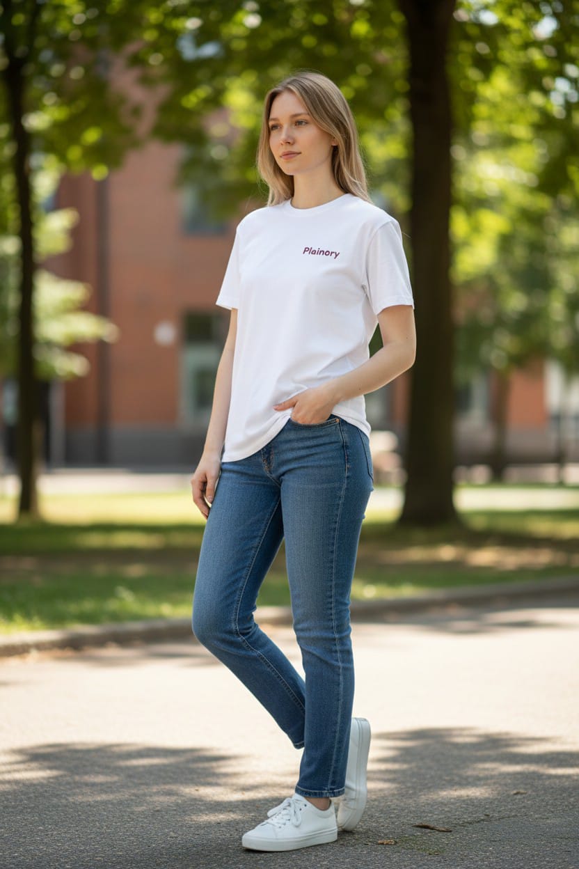 Plainory White Unisex Oversized T-Shirt