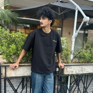 Plainory Black Oversized T-shirts